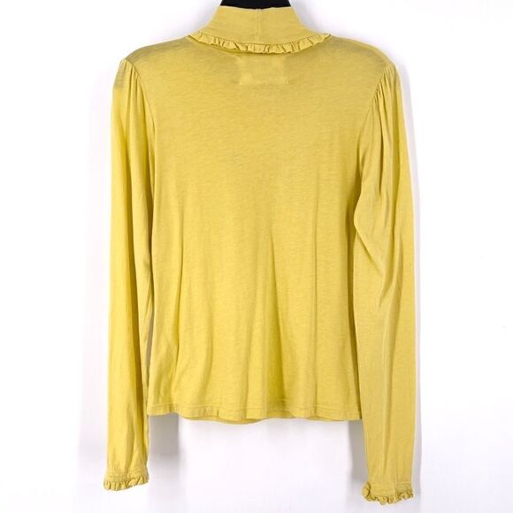 Anthropologie Deletta Long Sleeve Ruffle Neck Top Size S - Picture 2 of 4
